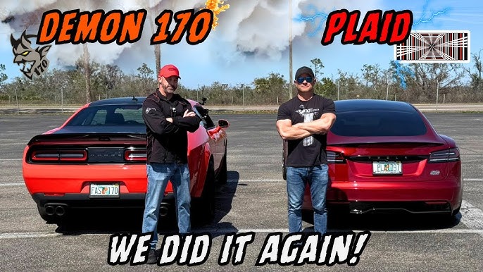 DragTimes Showdown: Tesla Model S Plaid Track Package Faces Off Against Dodge Demon 170