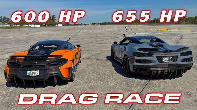 Rewrite this title better Chevrolet Corvette E-Ray vs McLaren 600LT 1/4 Mile DRAG RACE