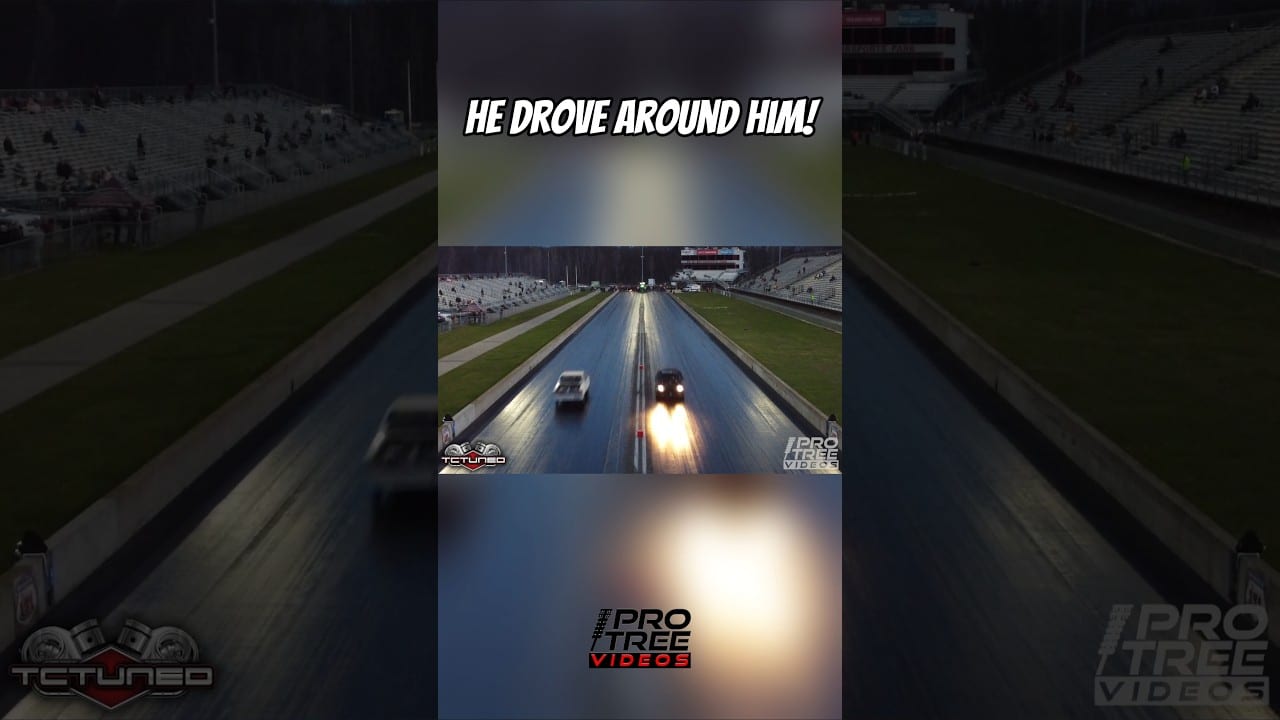 Rewrite this title better Fairmont Drives Around this Foxbody after a WHEELIE! #noprep #dragracing