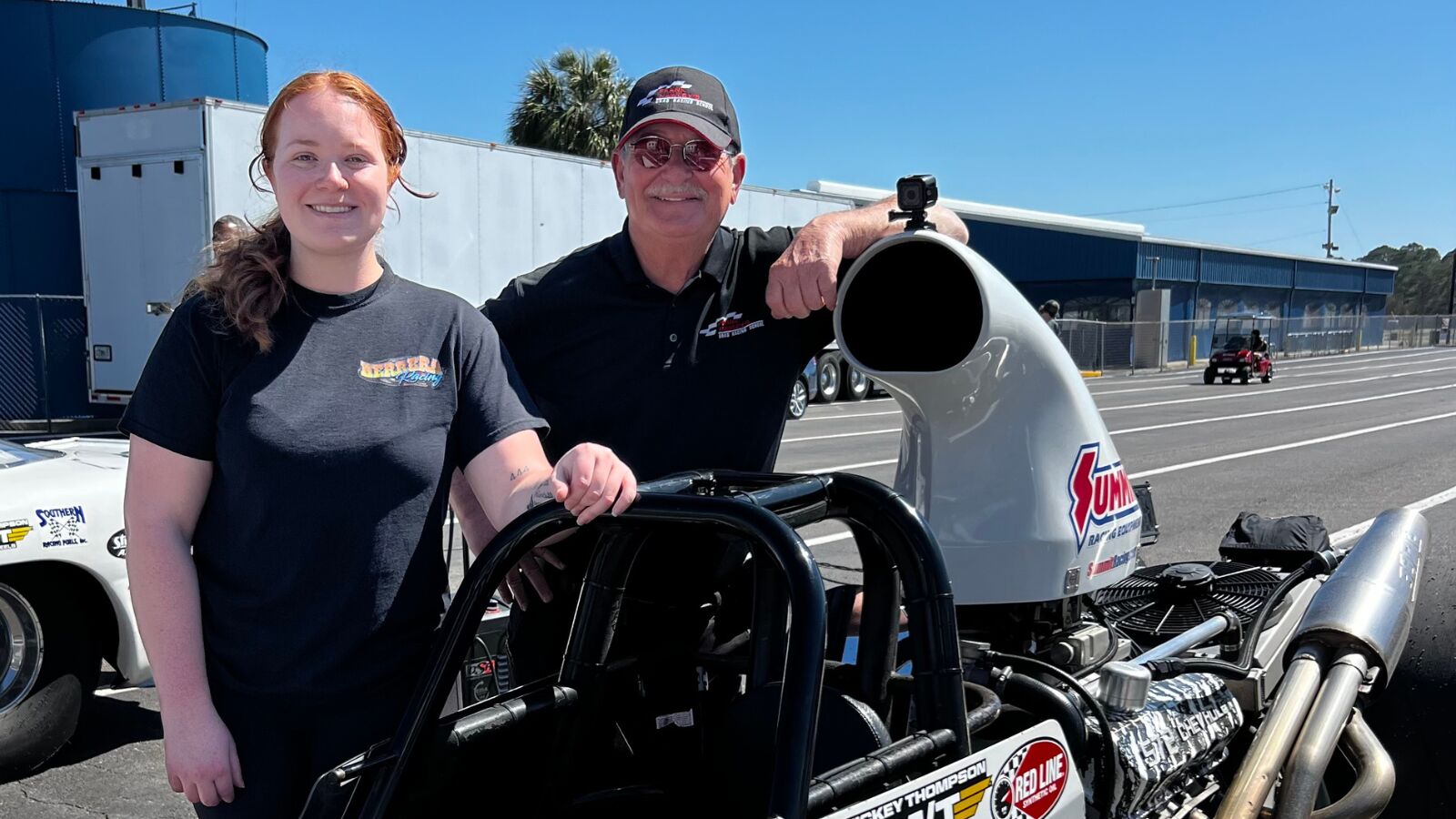 Rewrite this title better Miranda Herrera Chases Dragster Dreams at Frank Hawley’s School