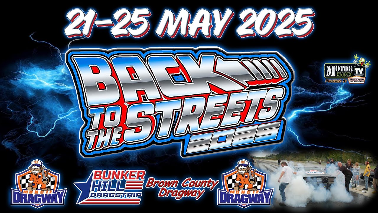 Exciting LIVESTREAM: Back To The Streets 2025 Kicks Off Now at Muncie Dragway on BangShift.com!