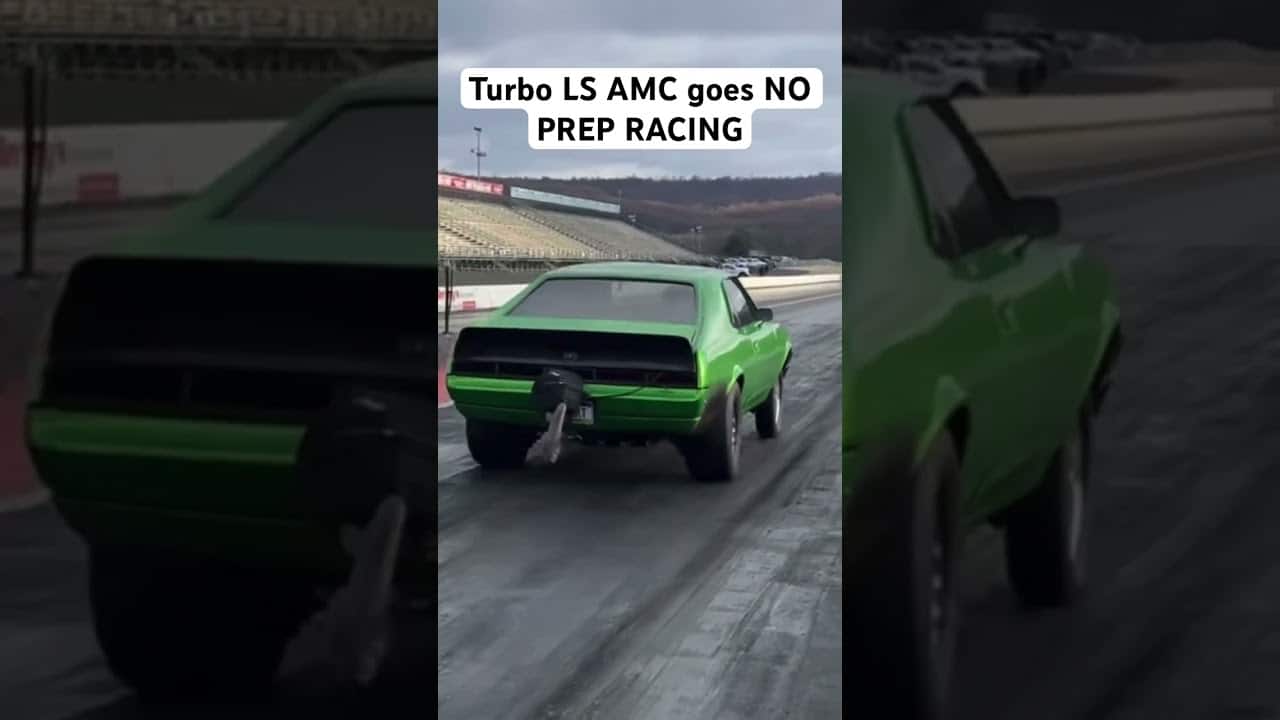Turbocharged LS AMC Javelin: Winter No Prep Racing Thrills! #Dragracing #Turbo #Boost