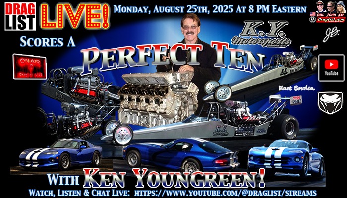Join Us for Draglist LIVE with Ken Youngreen on August 25, 2025!