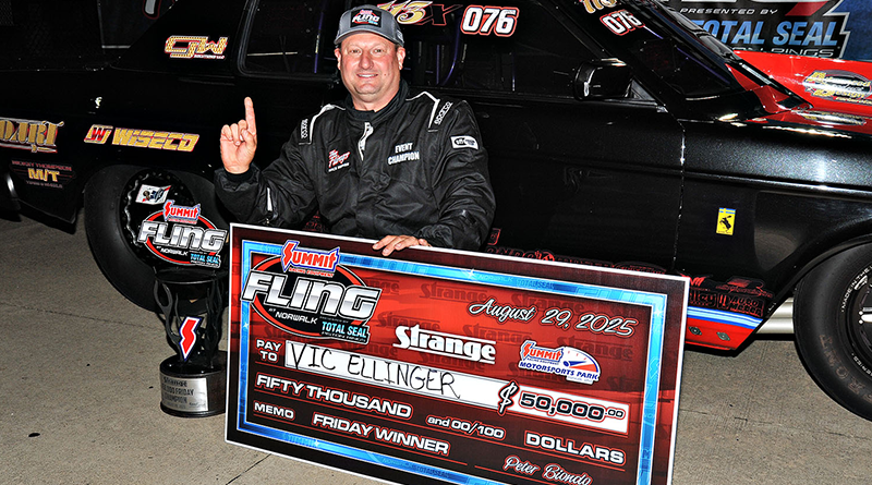 Vic Ellinger Strikes Gold: Wins $50,000 on an Exciting Friday at the Summit Racing Fling Presented by Total Seal
