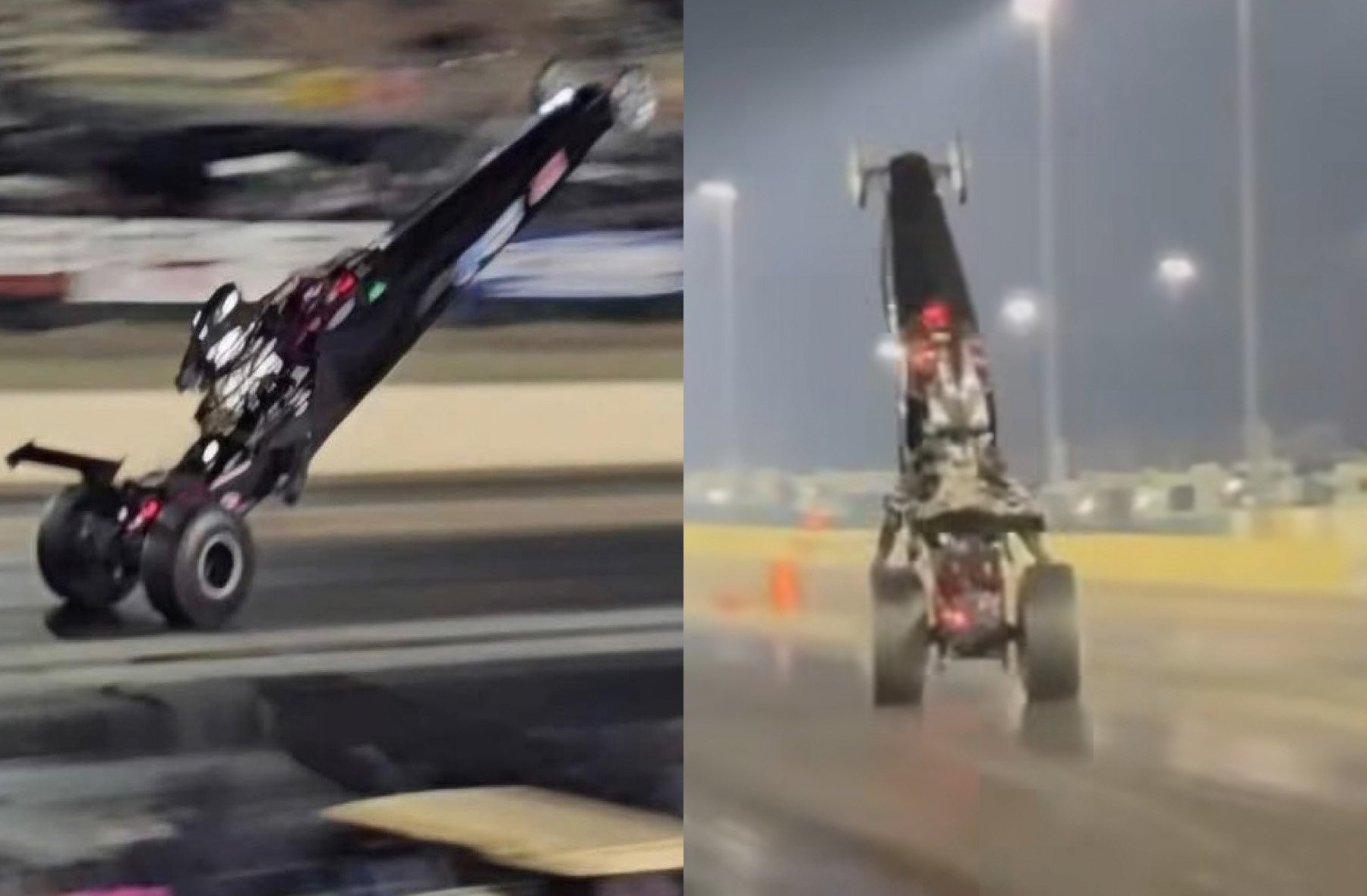 Dragster Driver Soars to Victory in Thrilling Wheelstand Competition
