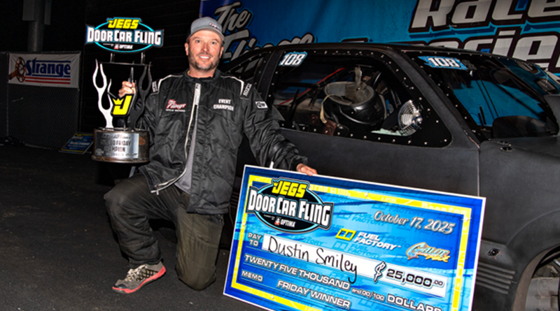 Dustin Smiley Secures $25K Victory at JEGS Door Car Fling Presented by OPTIMA