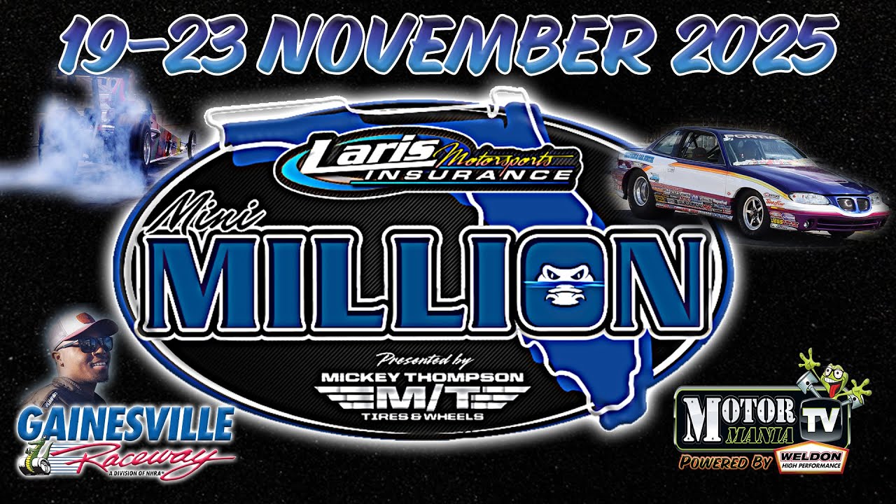 Experience the Thrill of FREE LIVE DRAG RACING: Join the Mini Million Bracket Race in Gainesville, Florida for a Chance to Win $20,000 This Wednesday!