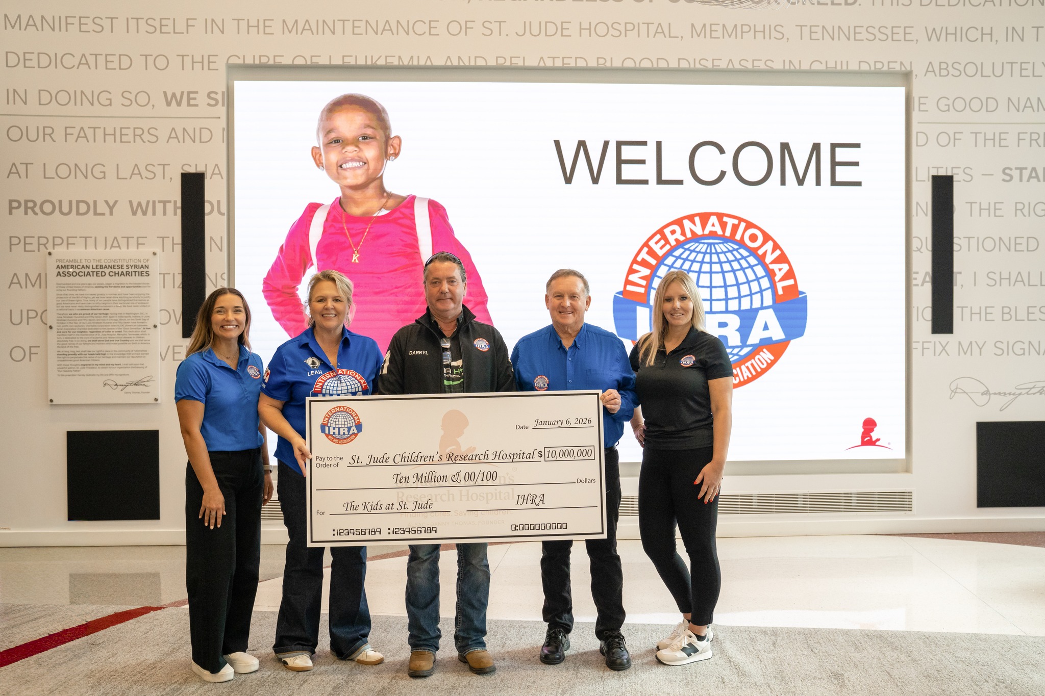 IHRA Pledges $10 Million to St. Jude Children’s Research Hospital, Commits to Ongoing Support and Partnership!