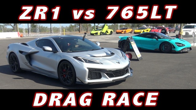 ZR1 vs. 765LT: Epic 1/4 Mile Drag Showdown!