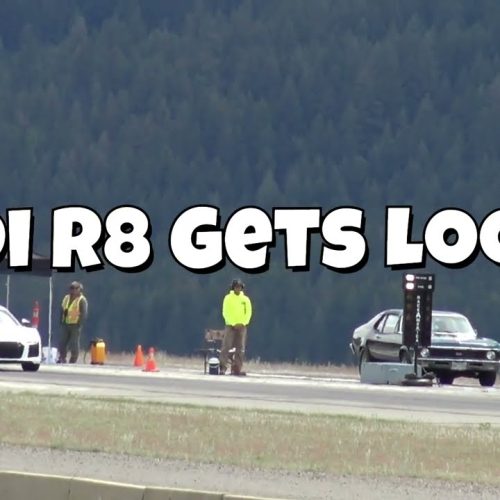 Audi R8 Teeters on the Edge at No Prep Race!