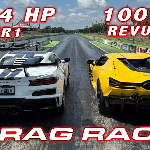 C8 ZR1 Corvette Takes on Lamborghini Revuelto in Epic 1/4 Mile Showdown!