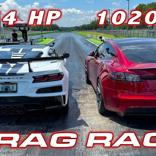 Corvette C8 ZR1 vs. Tesla Model S Plaid: Epic 1/4 Mile Drag Race Showdown!