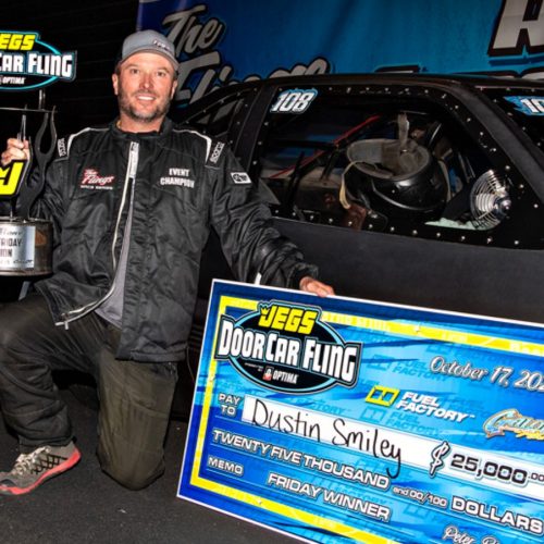 Dustin Smiley Clinches $25K Victory at JEGS Door Car Fling!