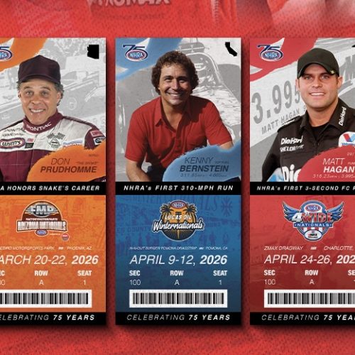 NHRA Unveils Commemorative Tickets for 75th Anniversary Celebrations at First Five Races