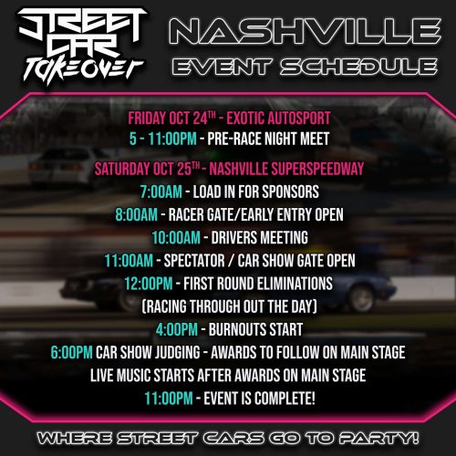 Nashville Street Car Takeover: Complete Event Schedule & Details