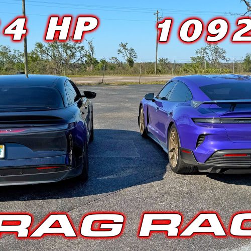 Porsche Taycan Turbo GT Weissach vs. Lucid Air Sapphire: Epic 1/4 Mile Drag Race Showdown