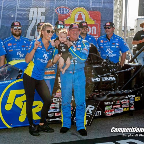 Rewrite this title better TONY STEWART, AUSTIN PROCK, AND DALLAS GLENN SCORE WINS AT NHRA 4-WIDE NATIONALS