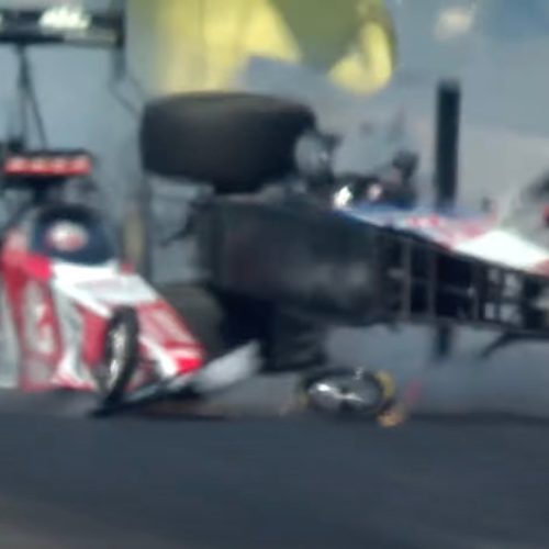 Tony Stewart and Doug Kalitta Survive Harrowing 335 MPH Top Fuel Crash Unscathed